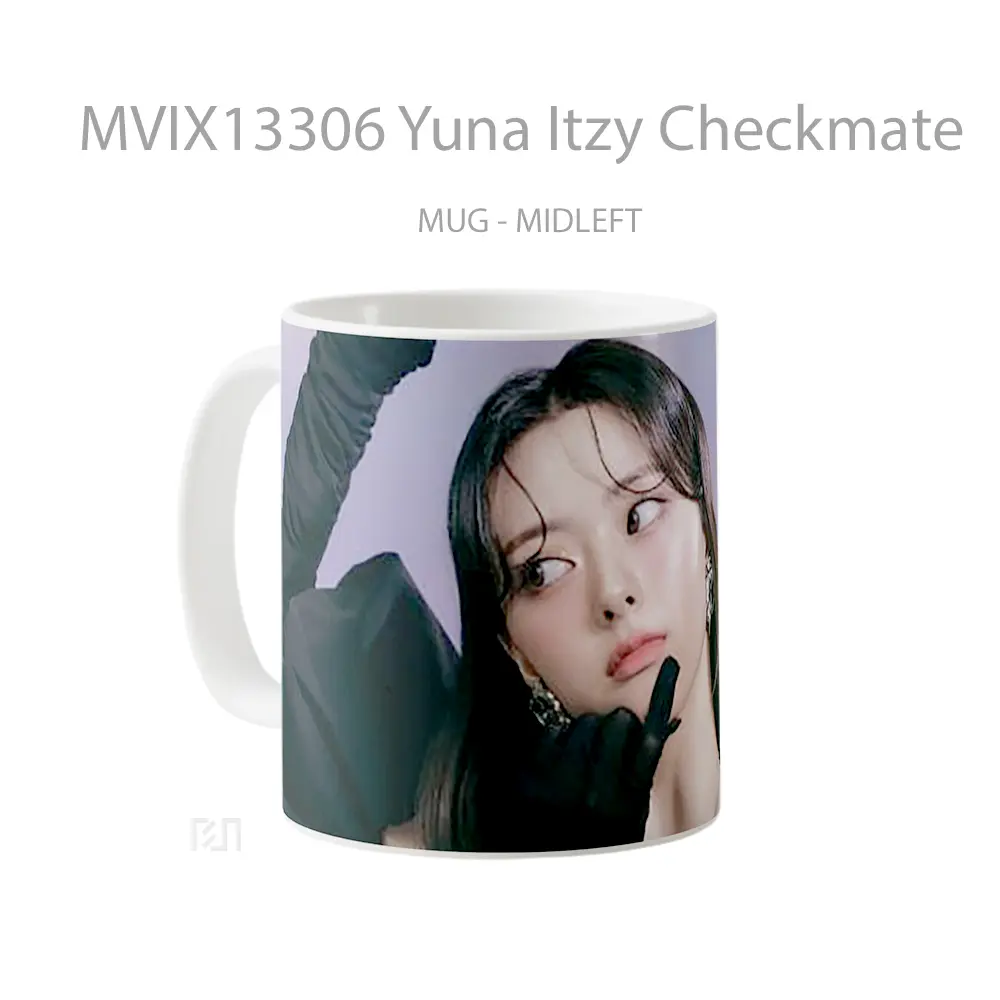 Mug Yuna Itzy Checkmate Gelas Keramik Unik - All-side / Desain