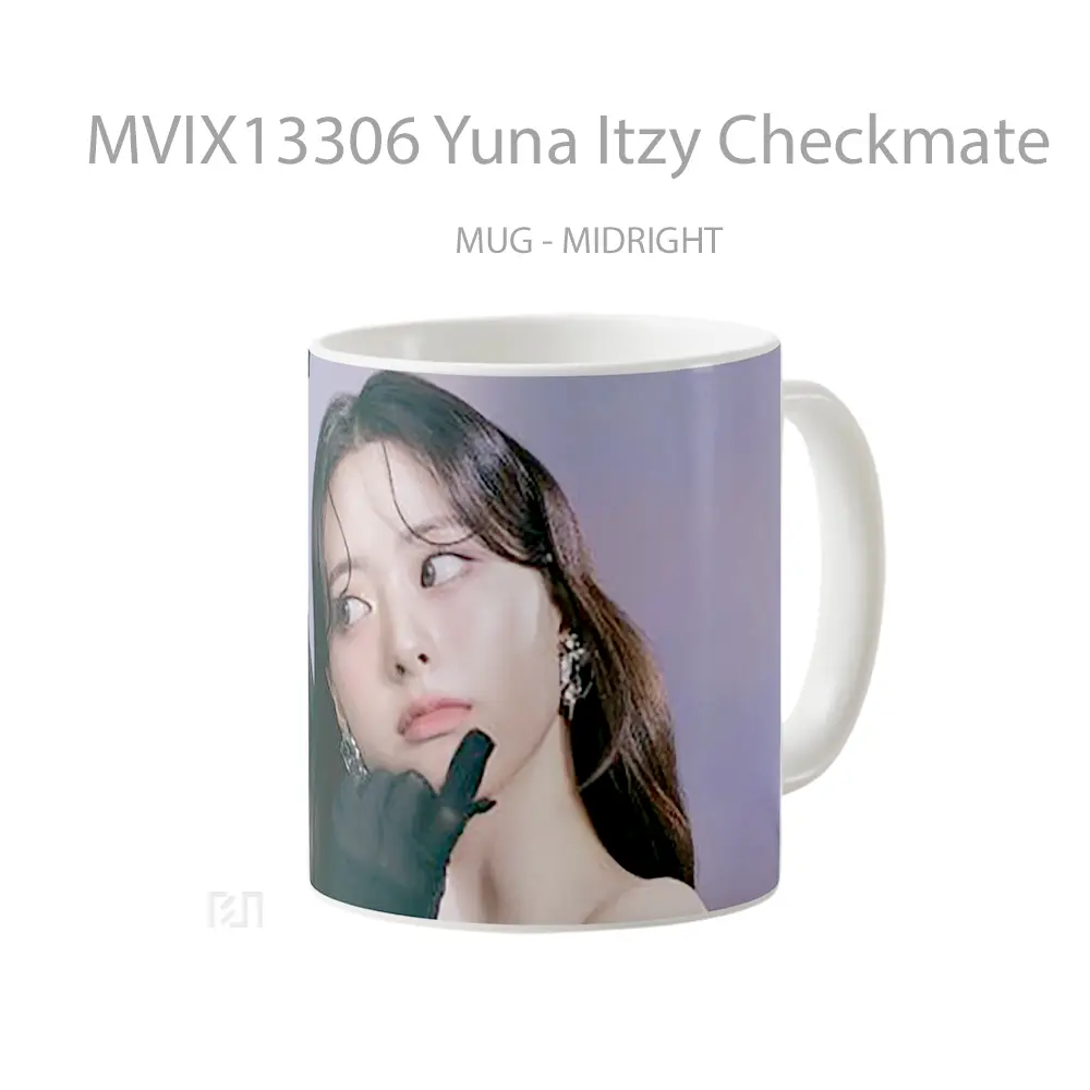 Mug Yuna Itzy Checkmate Gelas Keramik Unik - All-side / Desain