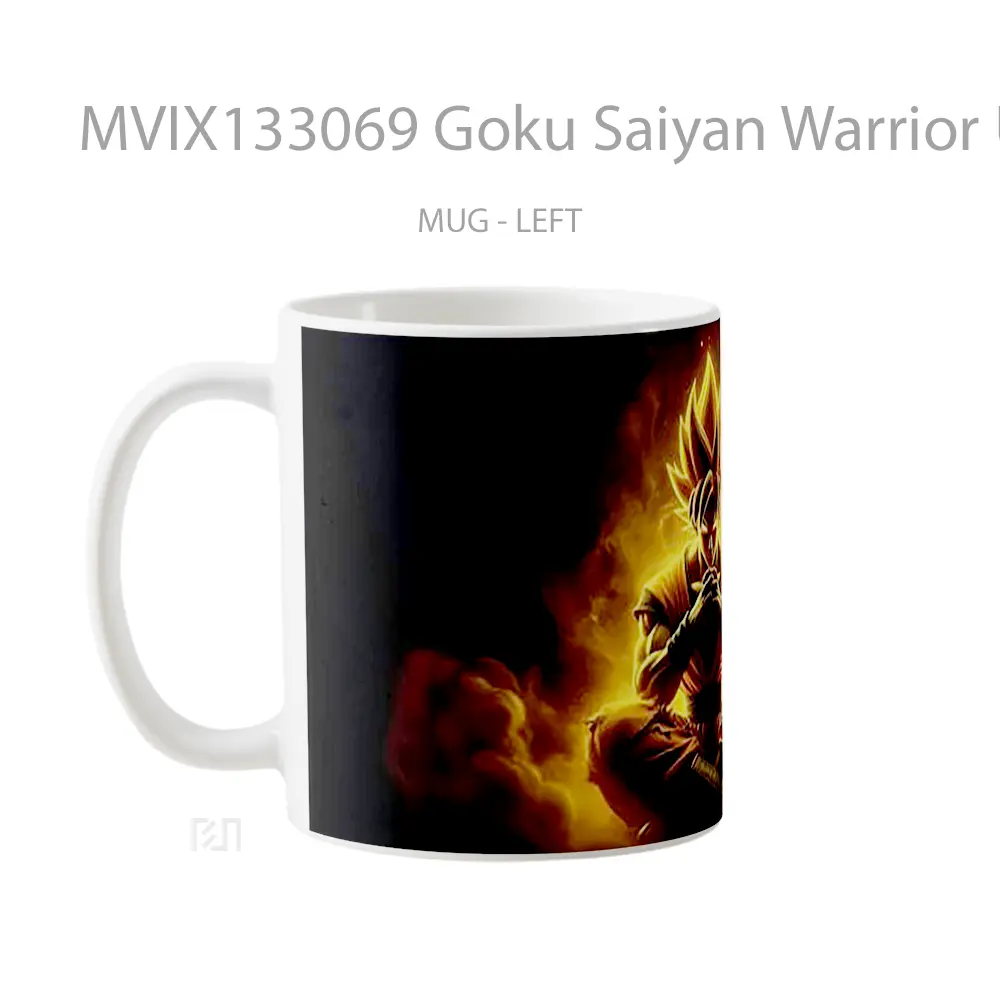 Mug Goku Saiyan Warrior Unleashed Cangkir Anime - All-side / Desain