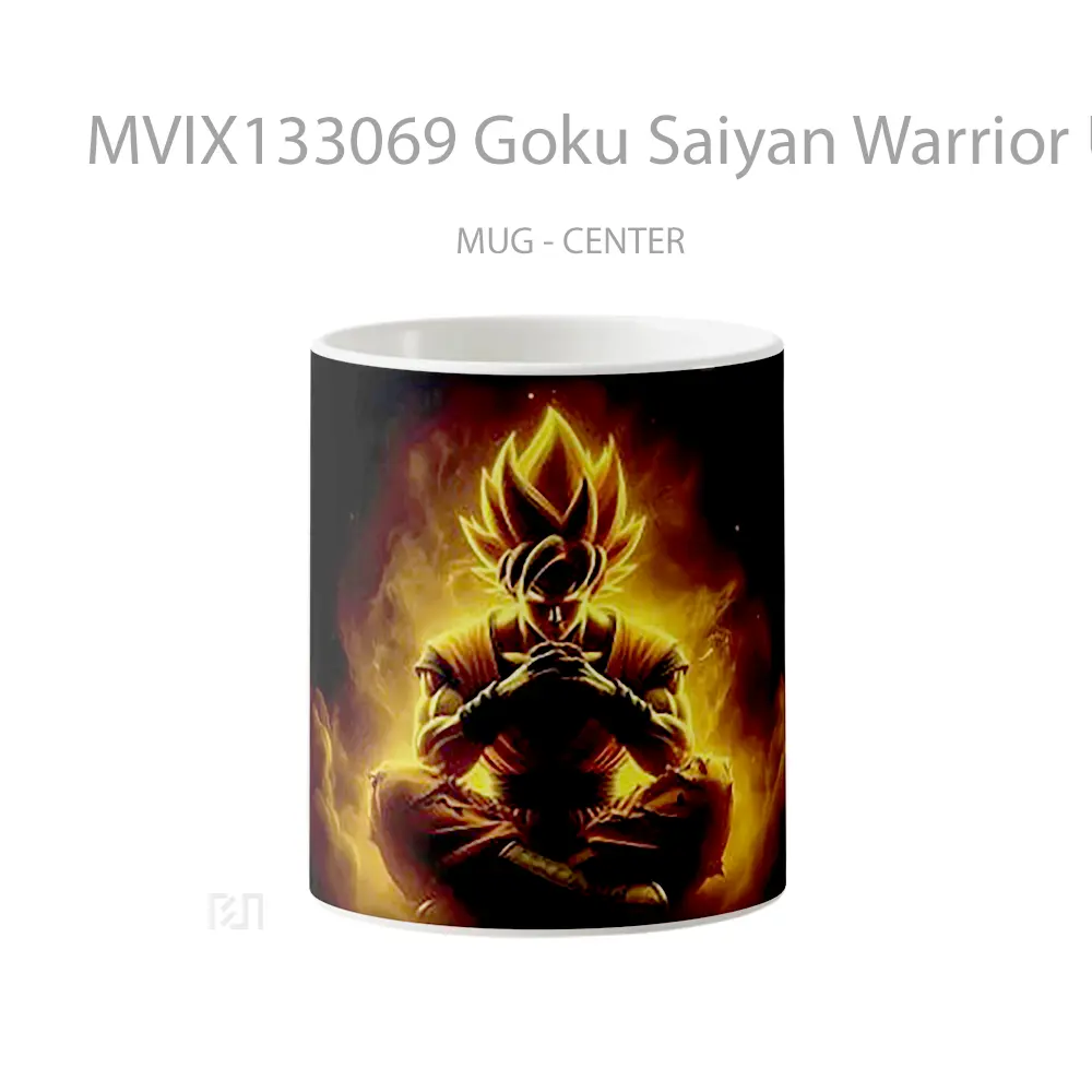 Mug Goku Saiyan Warrior Unleashed Cangkir Anime