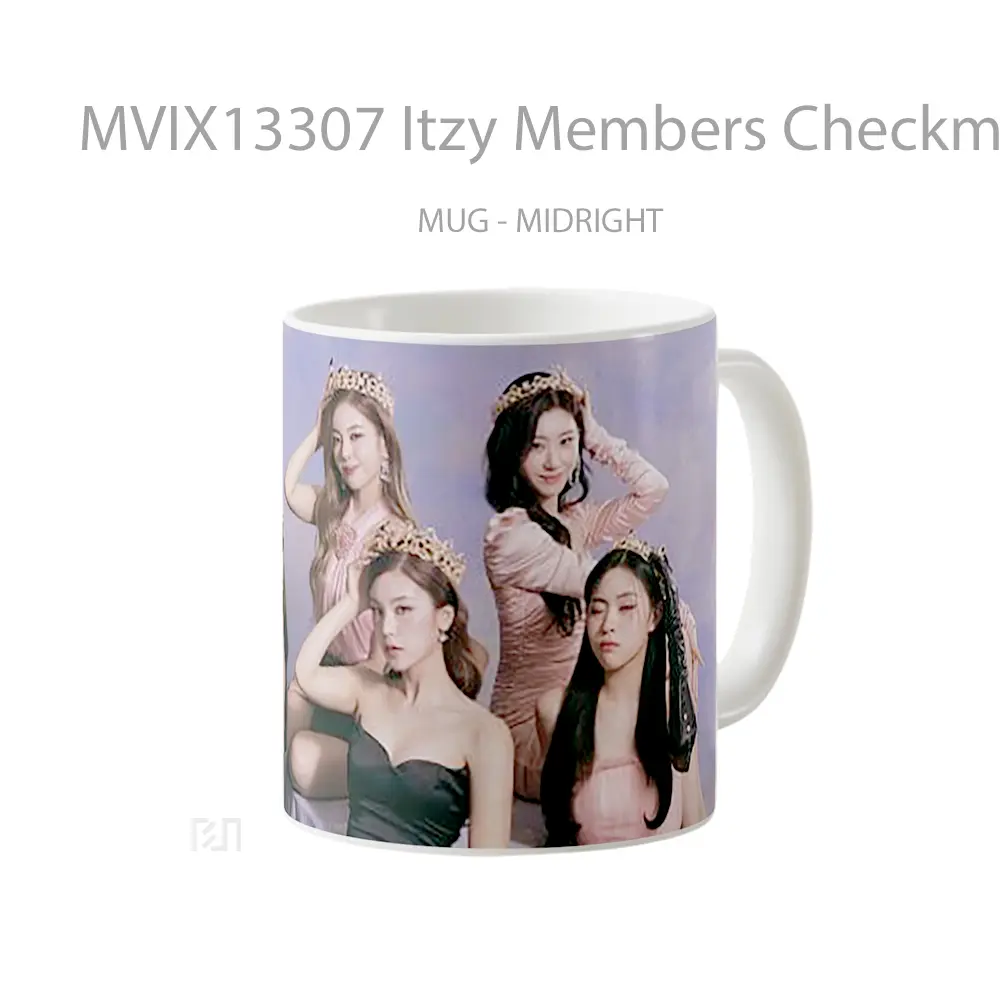 Mug Itzy Members Checkmate Gelas Keramik Unik - All-side / Desain