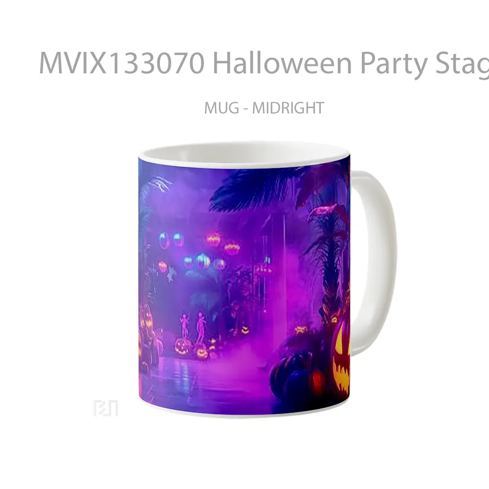 Mug Halloween Party Stage Gelas Keramik Unik - All-side / Desain