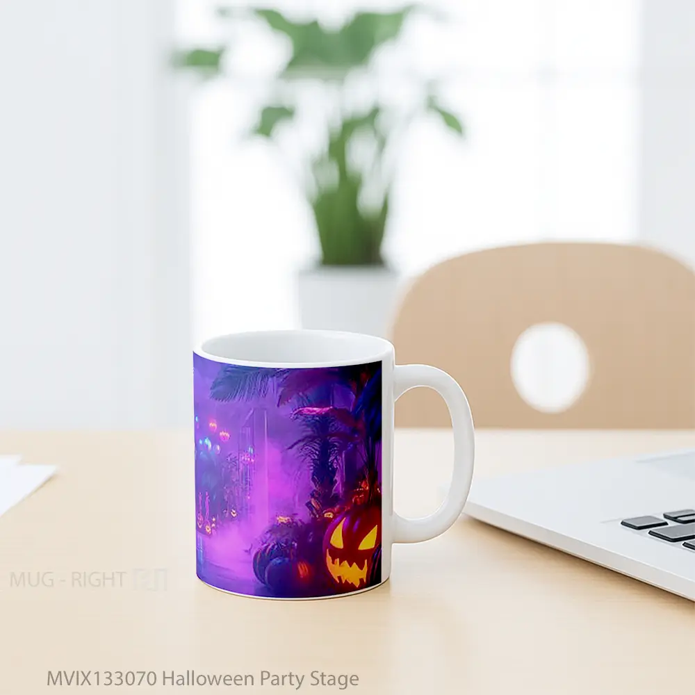 Mug Halloween Party Stage Gelas Keramik Unik - All-side / Desain