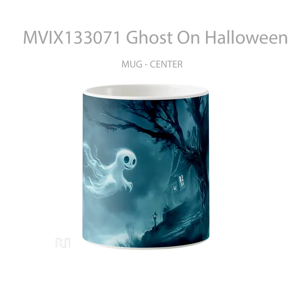 Mug Ghost On Halloween Night Gelas Keramik Unik