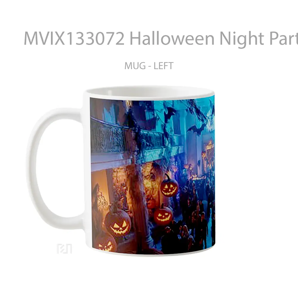 Mug Halloween Night Party Gelas Keramik Unik - All-side / Desain