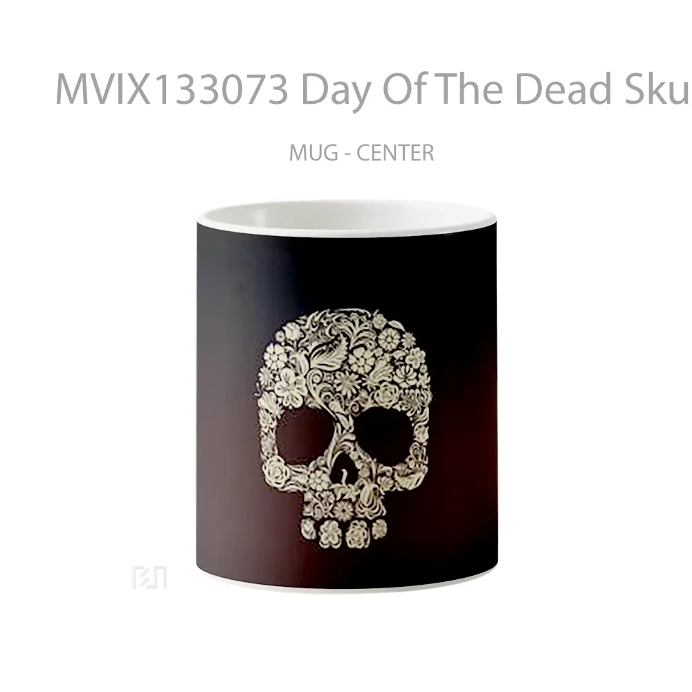 Mug Day Of The Dead Skull Gelas Keramik Unik