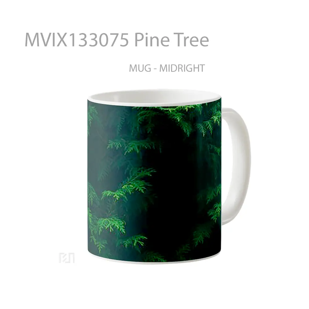 Mug Pine Tree Gelas Pemandangan Alam - All-side / Desain