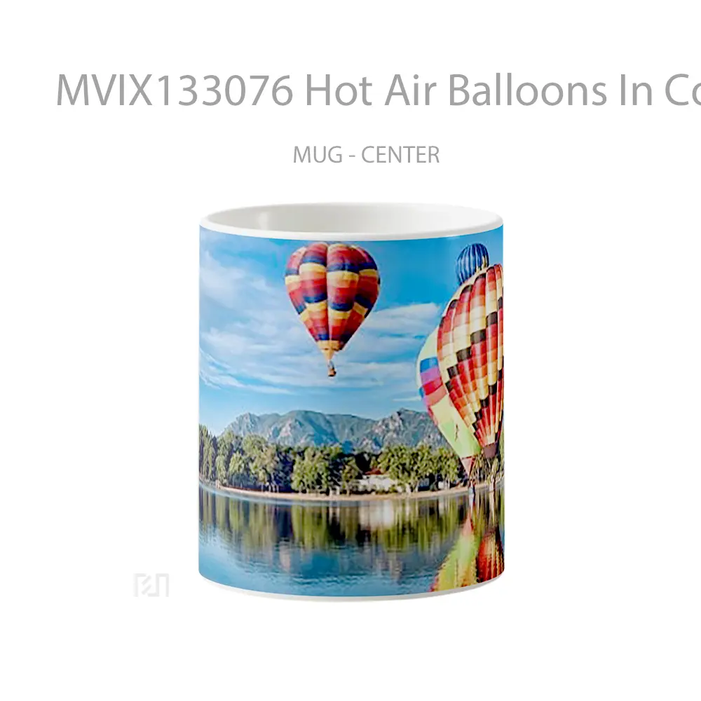 Mug Hot Air Balloons In Colorado Gelas Keramik Unik