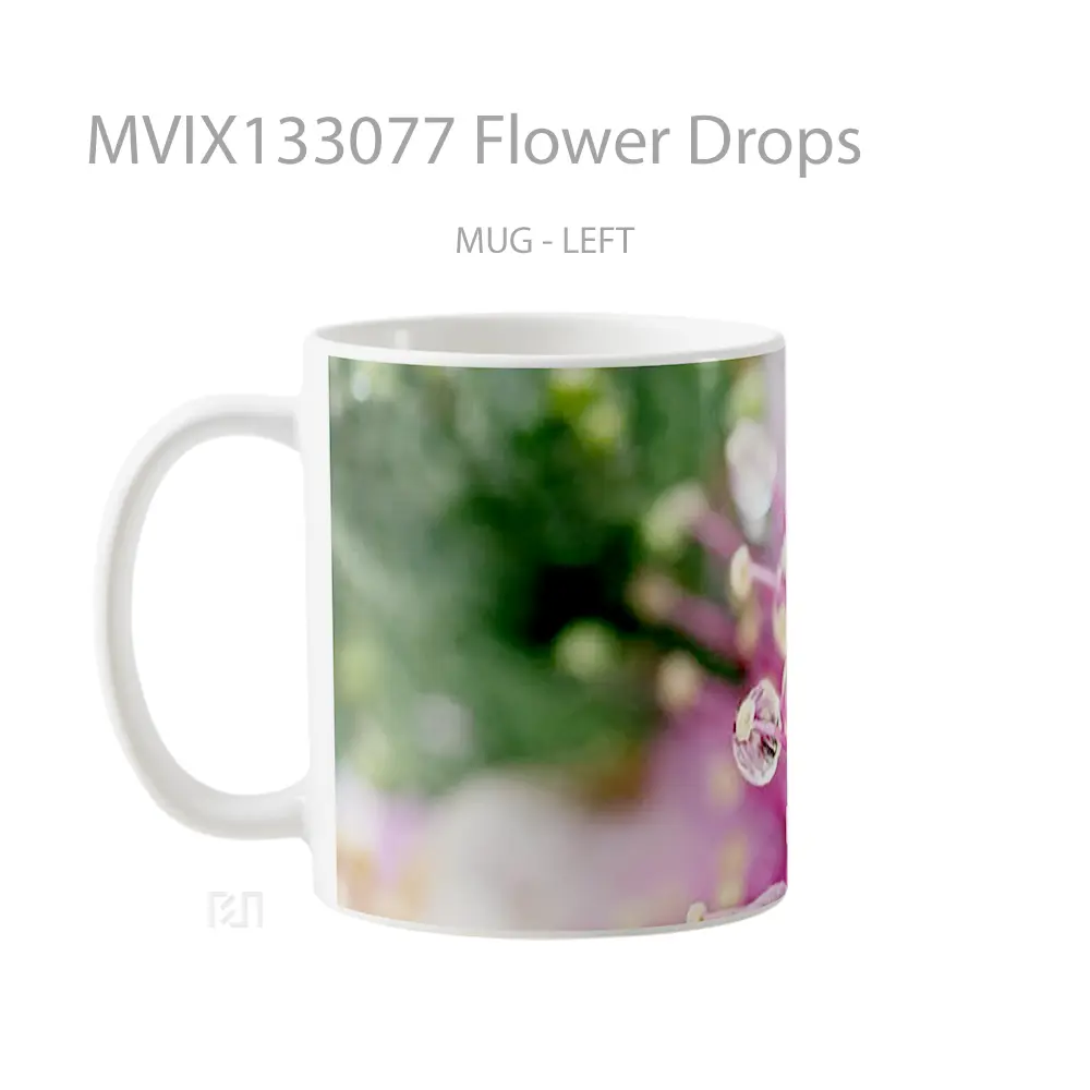 Mug Flower Drops Gelas Pemandangan Alam - All-side / Desain