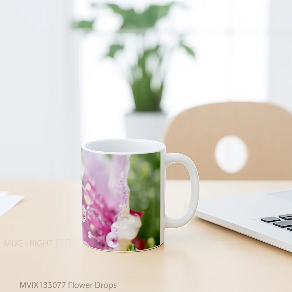Mug Flower Drops Gelas Pemandangan Alam - All-side / Desain
