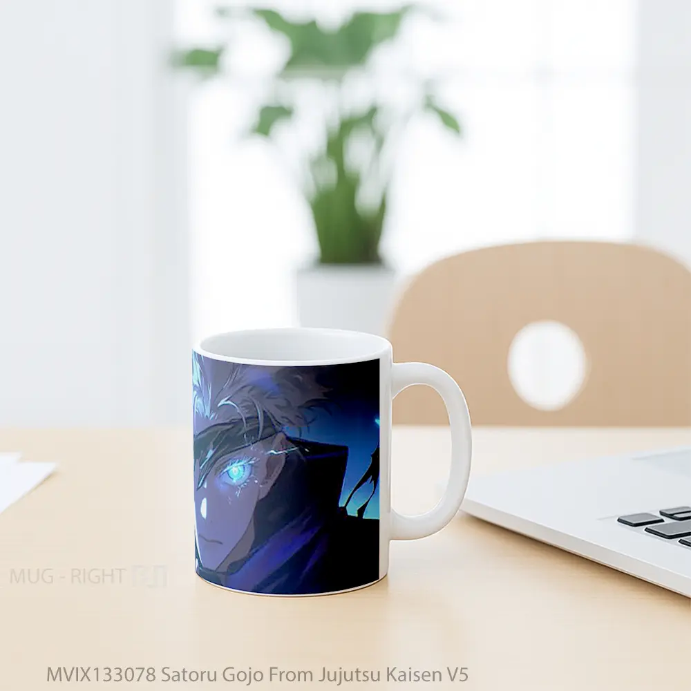 Mug Satoru Gojo From Jujutsu Kaisen V5 Gelas Keramik Unik - All-side / Desain