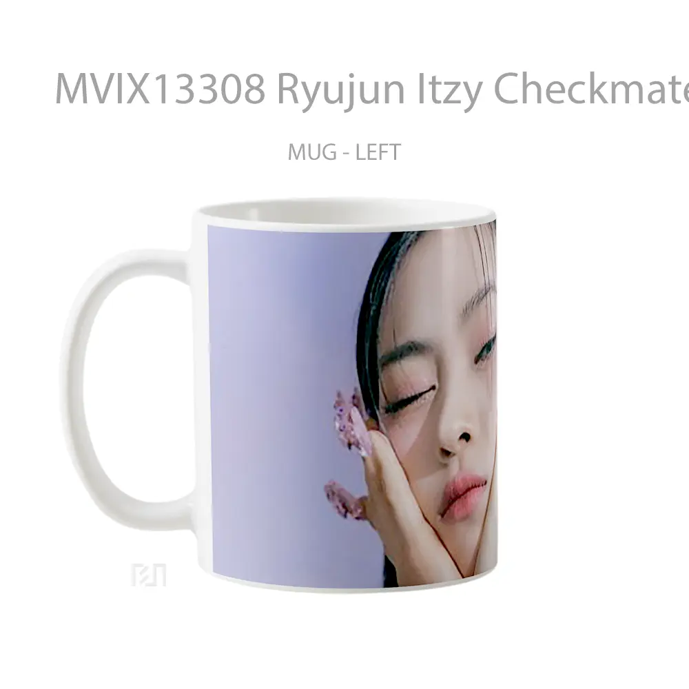 Mug Ryujun Itzy Checkmate Gelas Keramik Unik - All-side / Desain