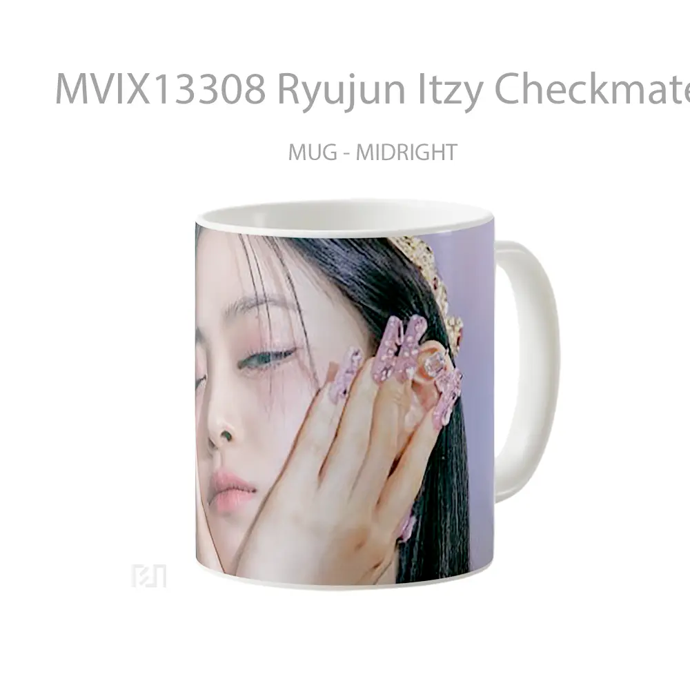Mug Ryujun Itzy Checkmate Gelas Keramik Unik - All-side / Desain
