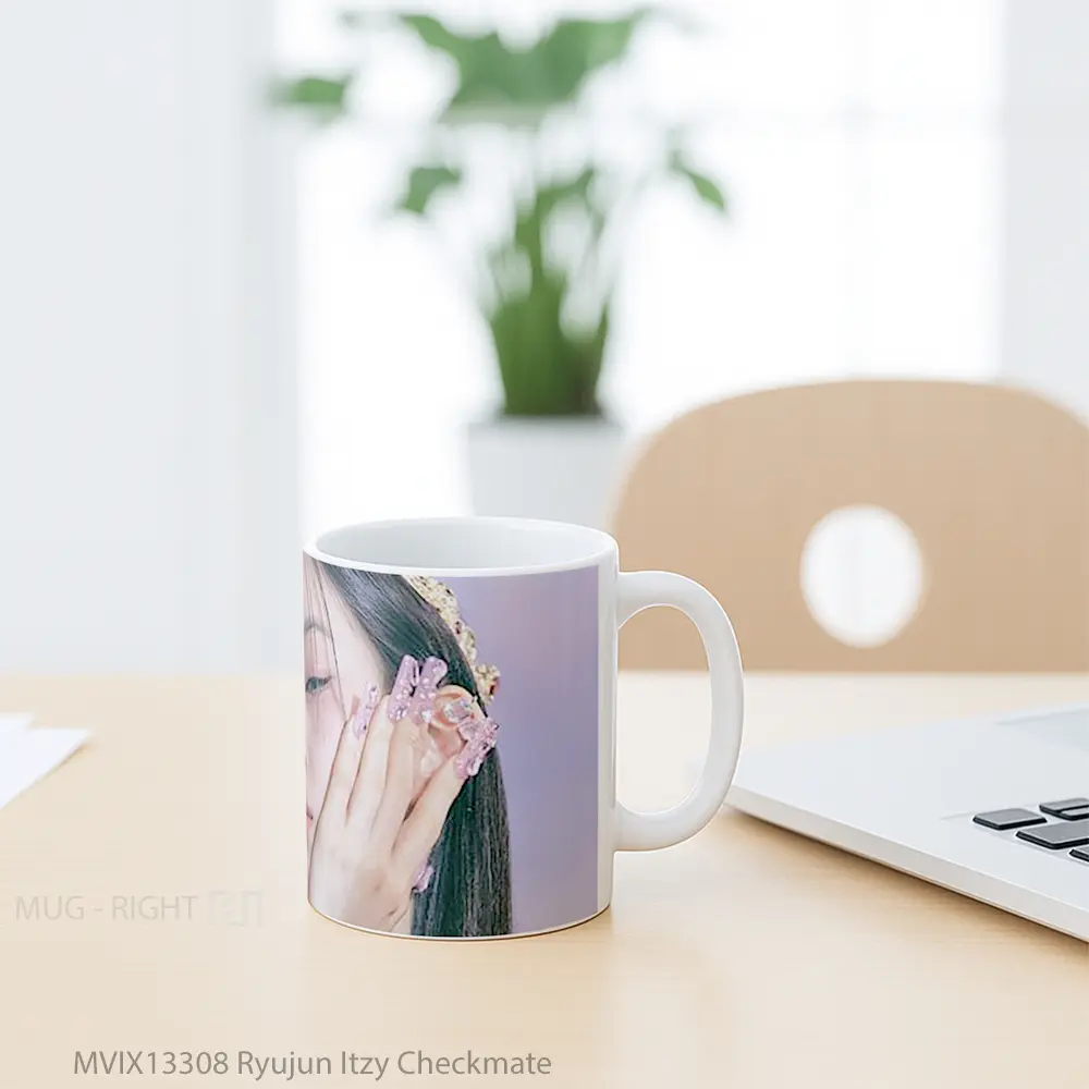 Mug Ryujun Itzy Checkmate Gelas Keramik Unik - All-side / Desain