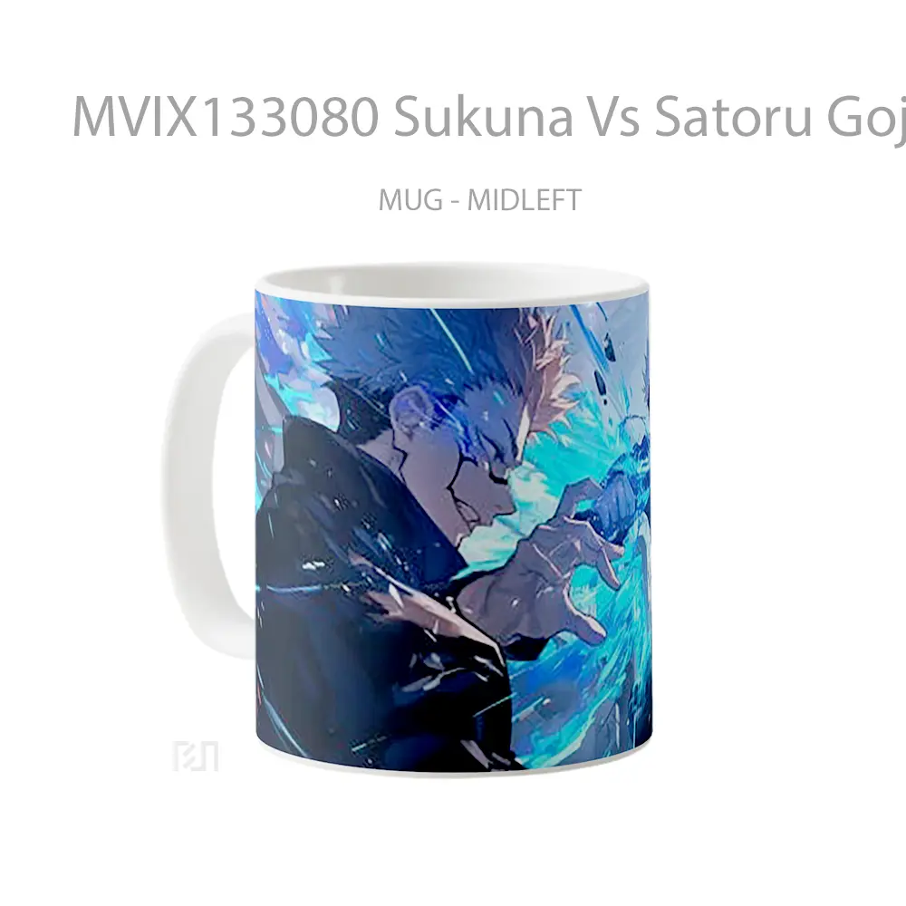 Mug Sukuna Vs Satoru Gojo V2 Gelas Keramik Unik - All-side / Desain