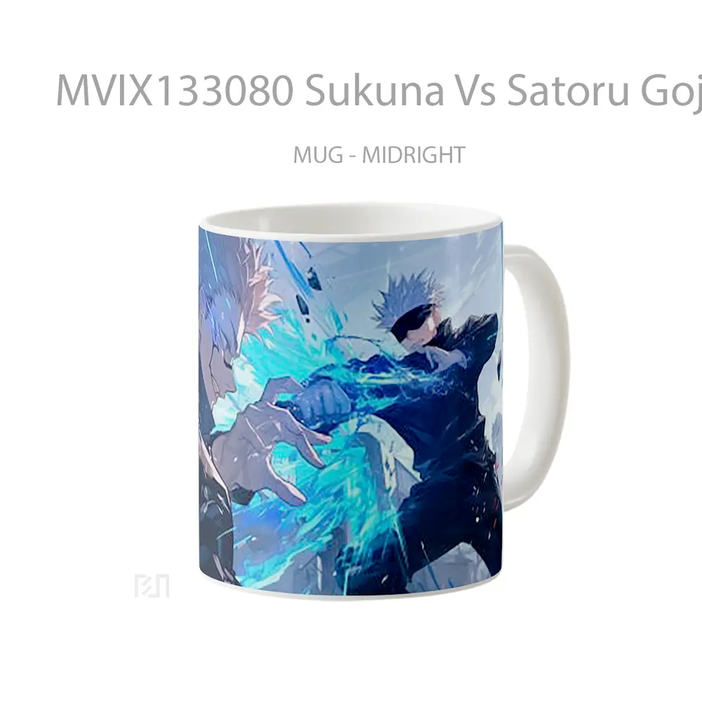 Mug Sukuna Vs Satoru Gojo V2 Gelas Keramik Unik - All-side / Desain