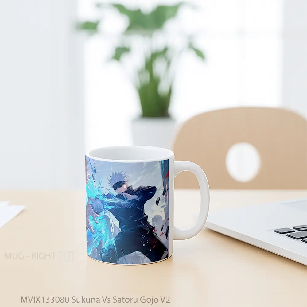 Mug Sukuna Vs Satoru Gojo V2 Gelas Keramik Unik - All-side / Desain