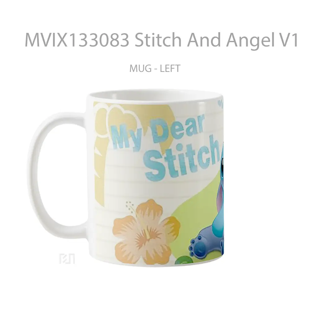 Mug Stitch And Angel V1 Gelas Fantasi - All-side / Desain