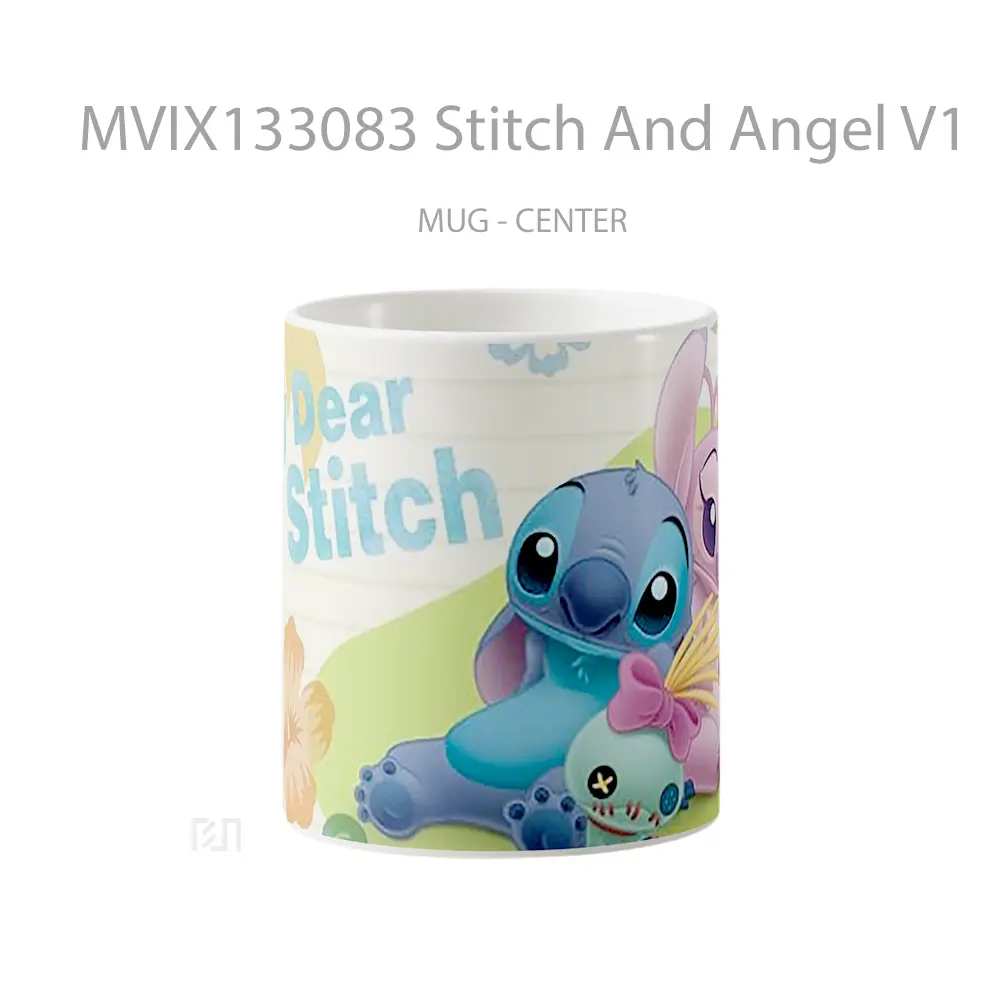 Mug Stitch And Angel V1 Gelas Fantasi