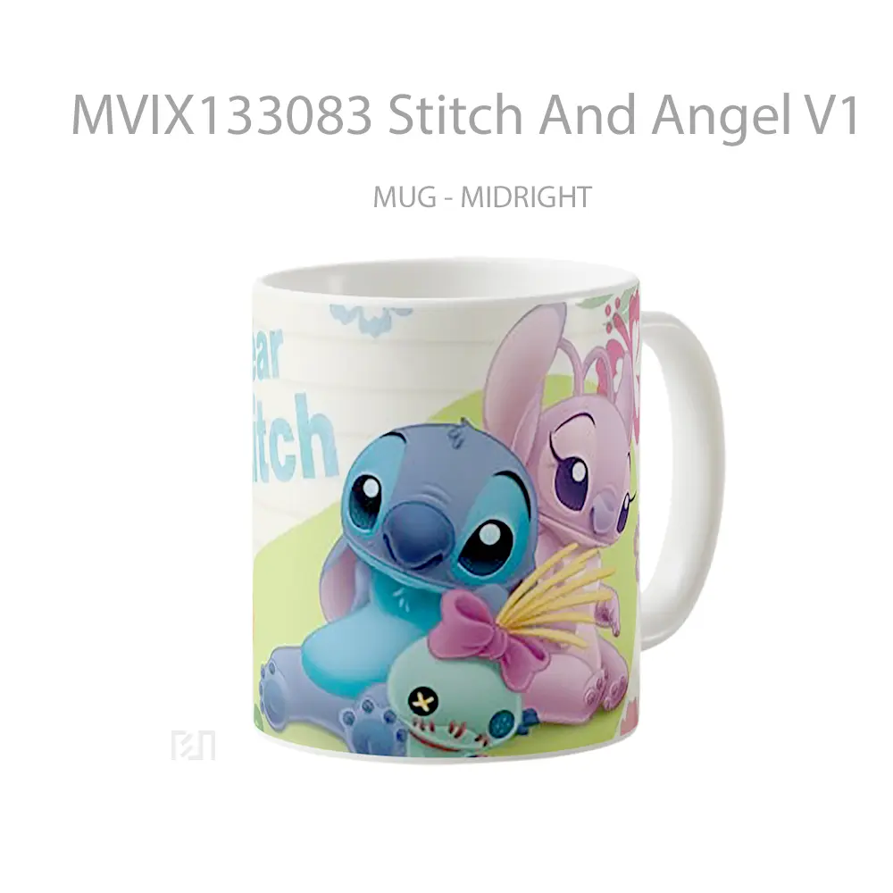 Mug Stitch And Angel V1 Gelas Fantasi - All-side / Desain