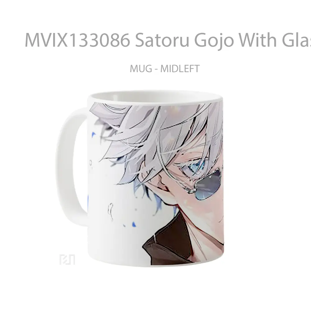 Mug Satoru Gojo With Glasses Gelas Keramik Unik - All-side / Desain