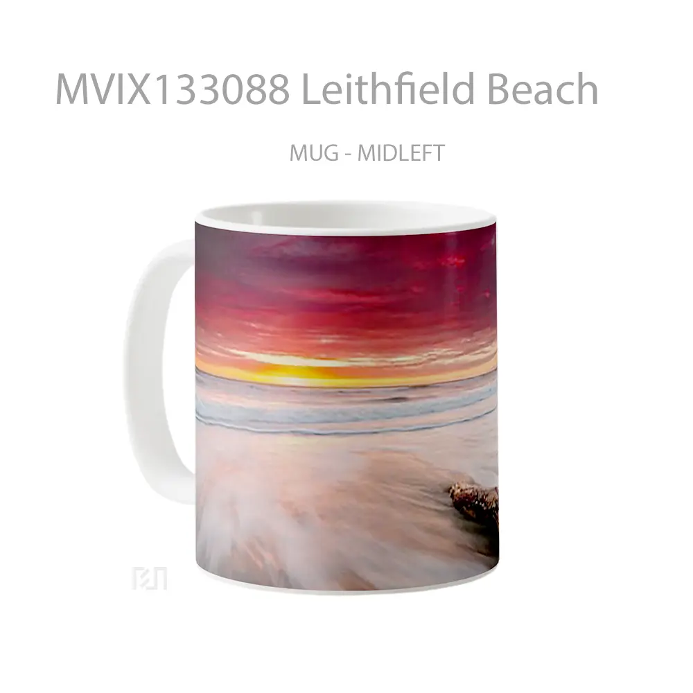 Mug Leithfield Beach Gelas Pemandangan Alam - All-side / Desain