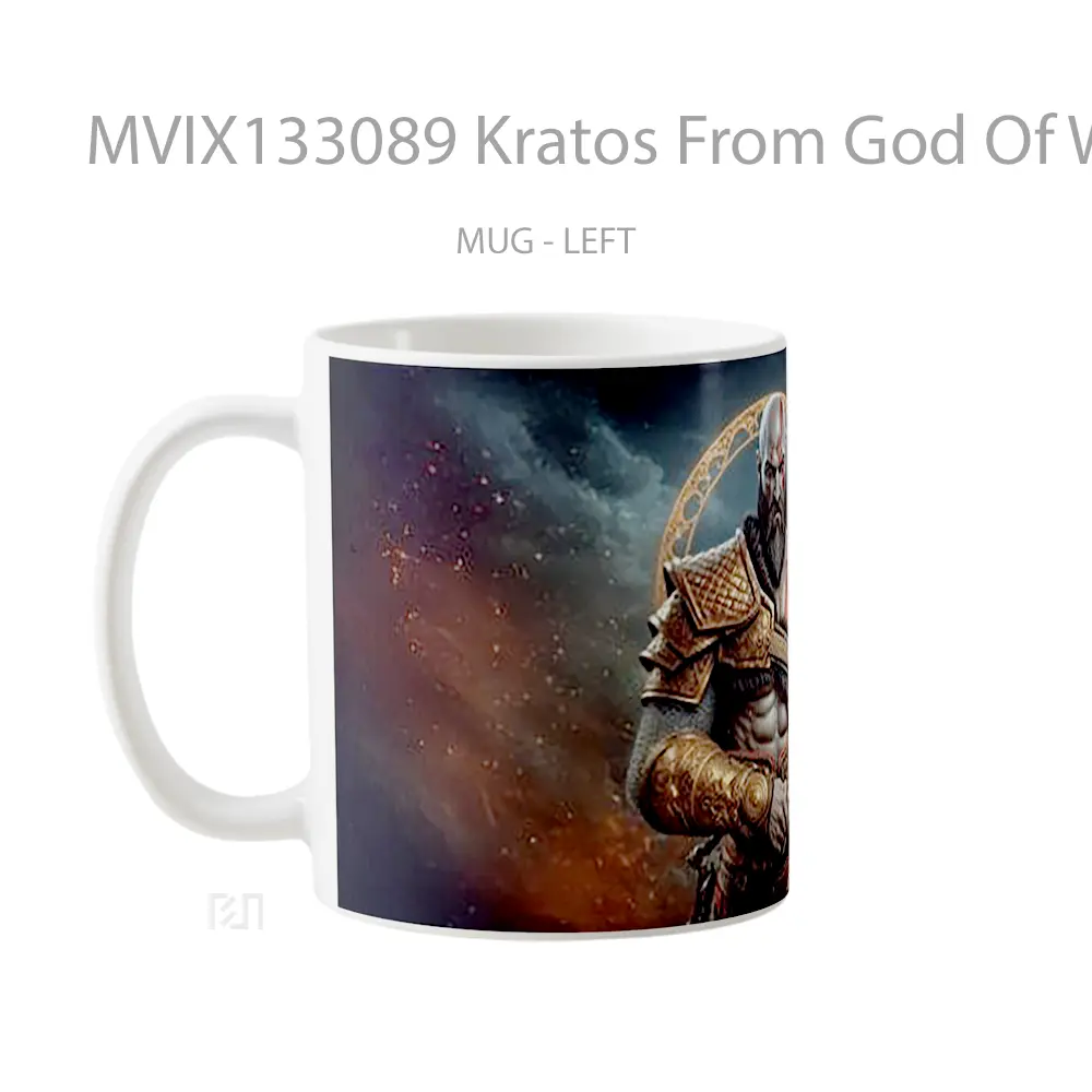Mug Kratos From God Of War V3 Gelas Keramik Unik - All-side / Desain