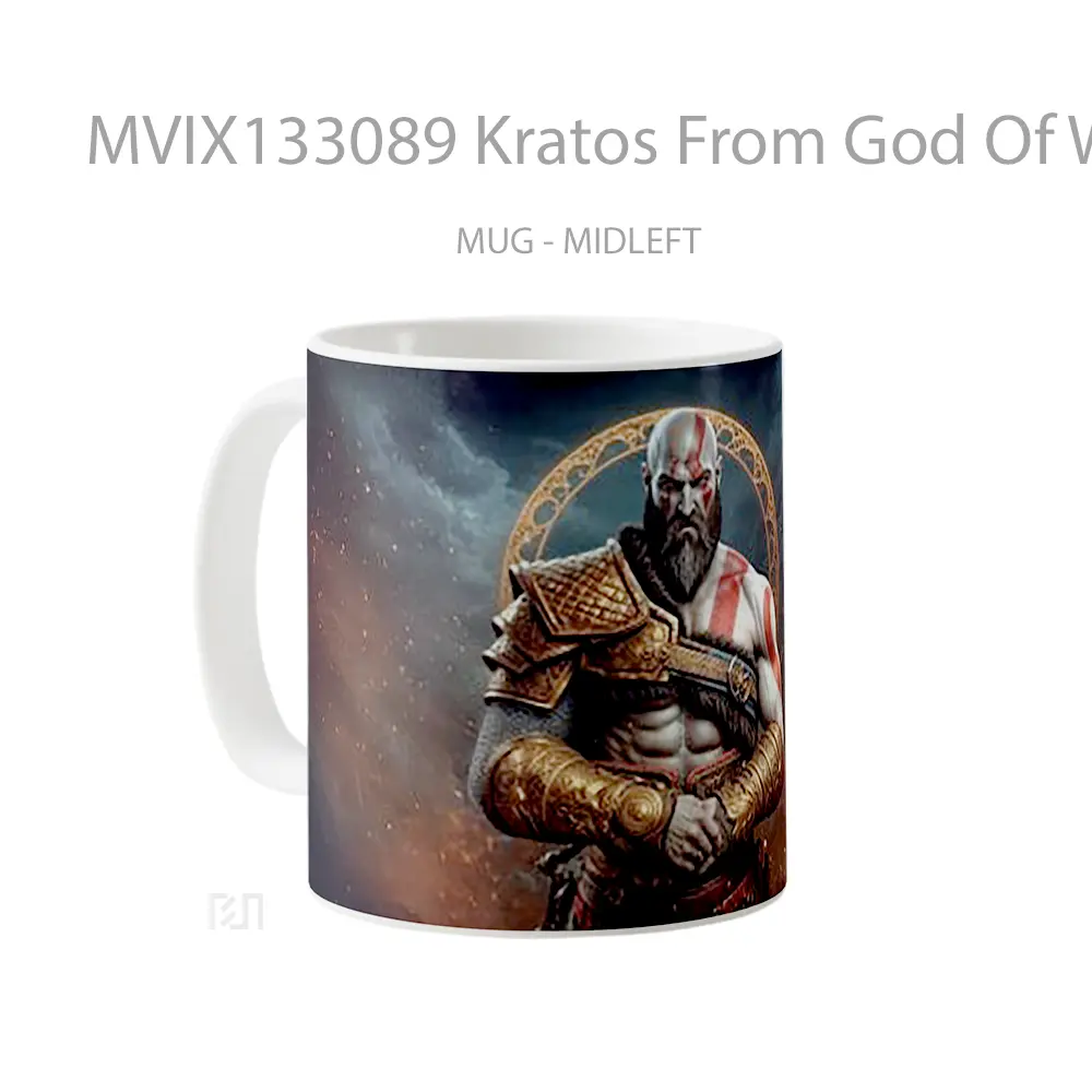 Mug Kratos From God Of War V3 Gelas Keramik Unik - All-side / Desain