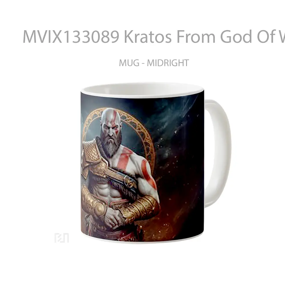 Mug Kratos From God Of War V3 Gelas Keramik Unik - All-side / Desain