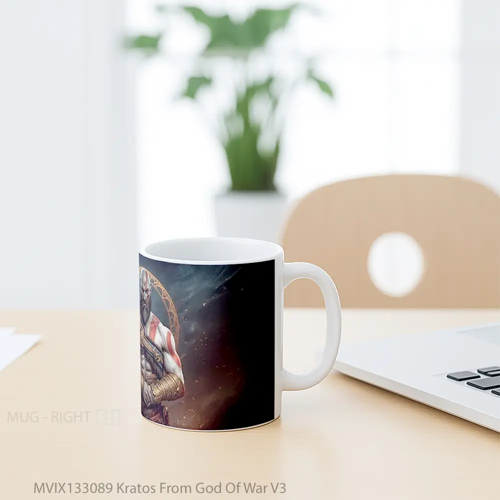Mug Kratos From God Of War V3 Gelas Keramik Unik - All-side / Desain