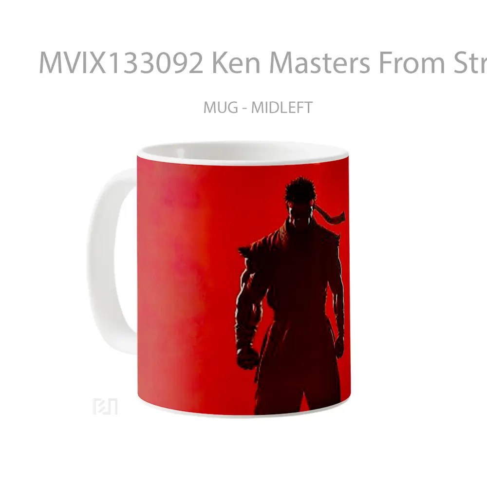 Mug Ken Masters From Street Fighter 6 Cangkir Gamer - All-side / Desain