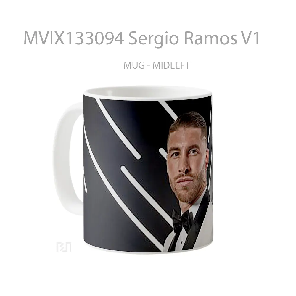 Mug Sergio Ramos V1 Gelas Keramik Unik - All-side / Desain