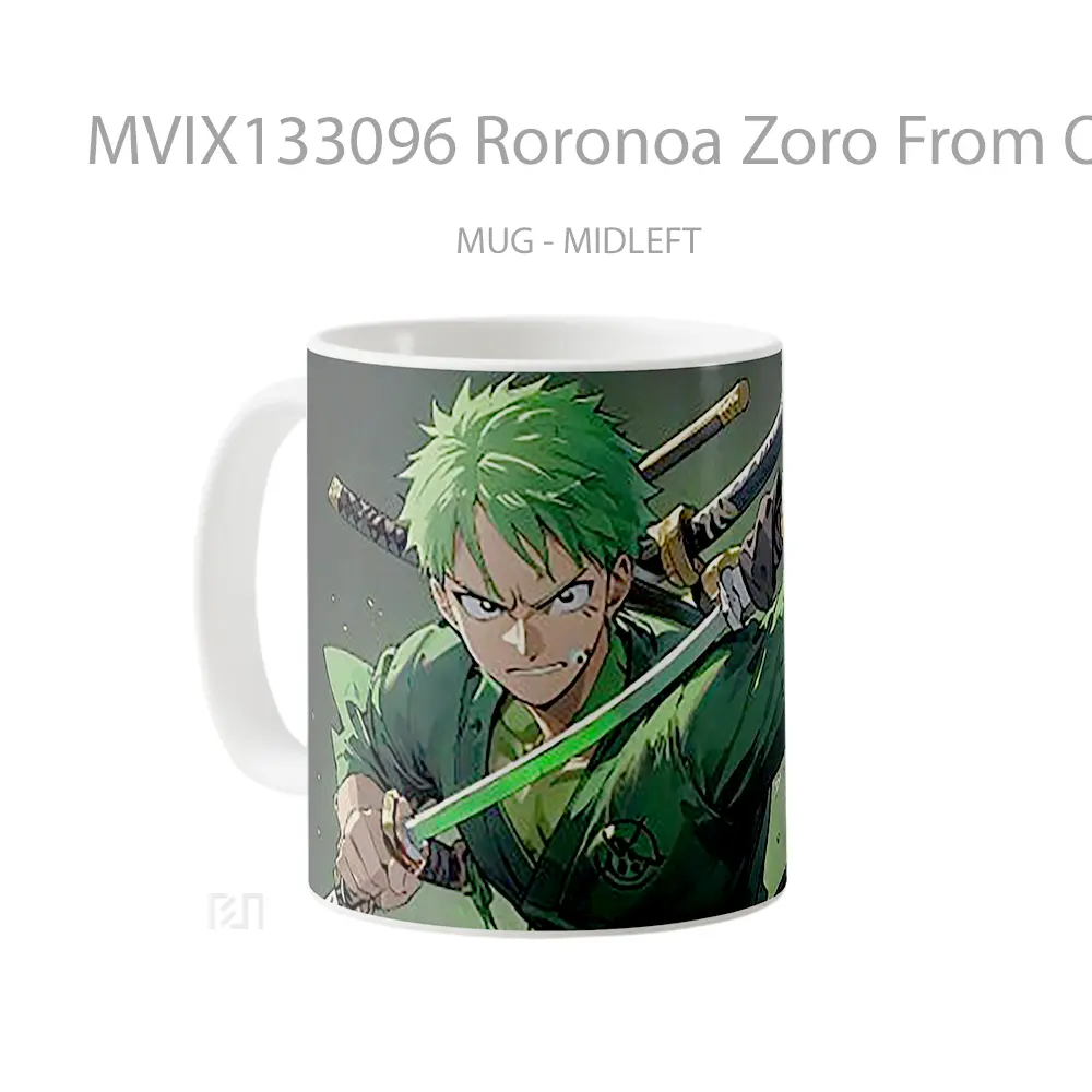 Mug Roronoa Zoro From One Piece V2 Cangkir Anime - All-side / Desain