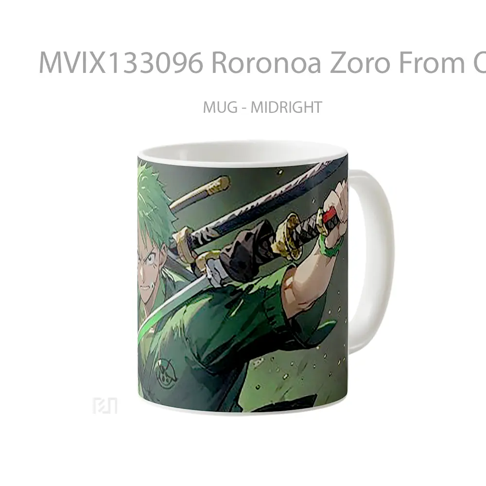 Mug Roronoa Zoro From One Piece V2 Cangkir Anime - All-side / Desain