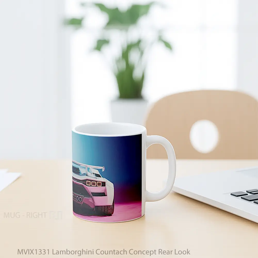 Mug Lamborghini Countach Concept Rear Look Cangkir Mobil - All-side / Desain