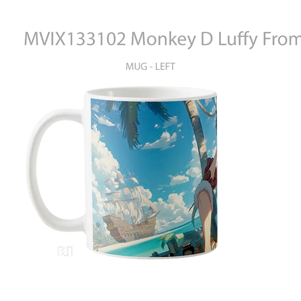Mug Monkey D Luffy From One Piece V3 Cangkir Anime - All-side / Desain