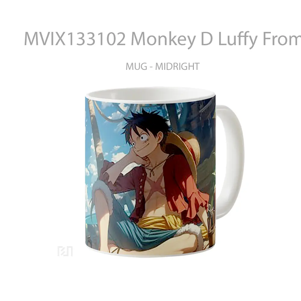 Mug Monkey D Luffy From One Piece V3 Cangkir Anime - All-side / Desain