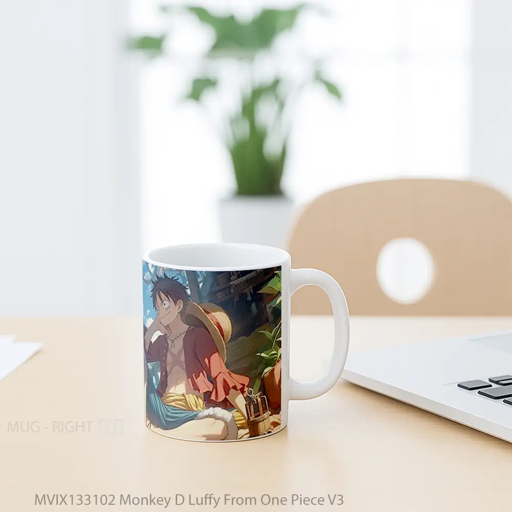 Mug Monkey D Luffy From One Piece V3 Cangkir Anime - All-side / Desain