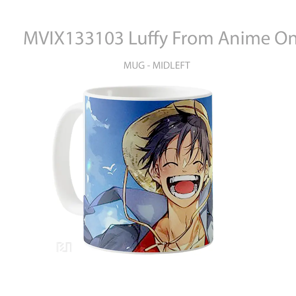 Mug Luffy From Anime One Piece Cangkir Anime - All-side / Desain