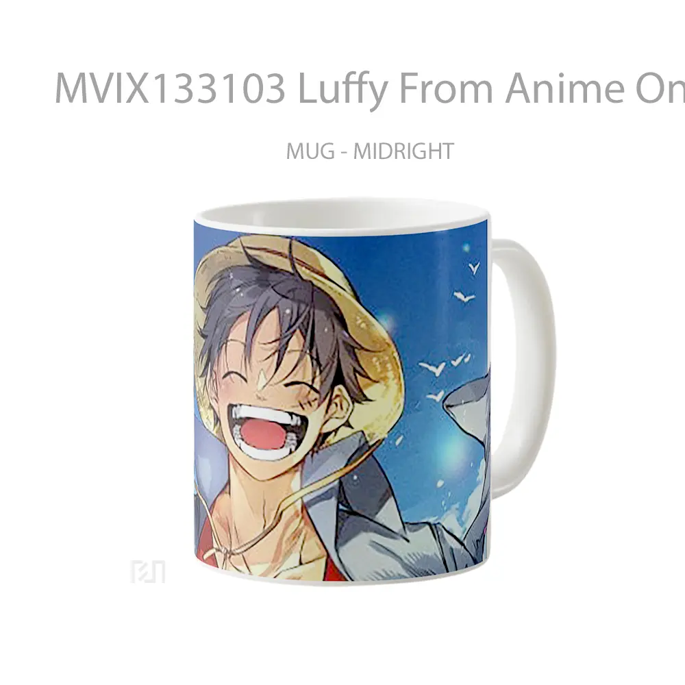 Mug Luffy From Anime One Piece Cangkir Anime - All-side / Desain