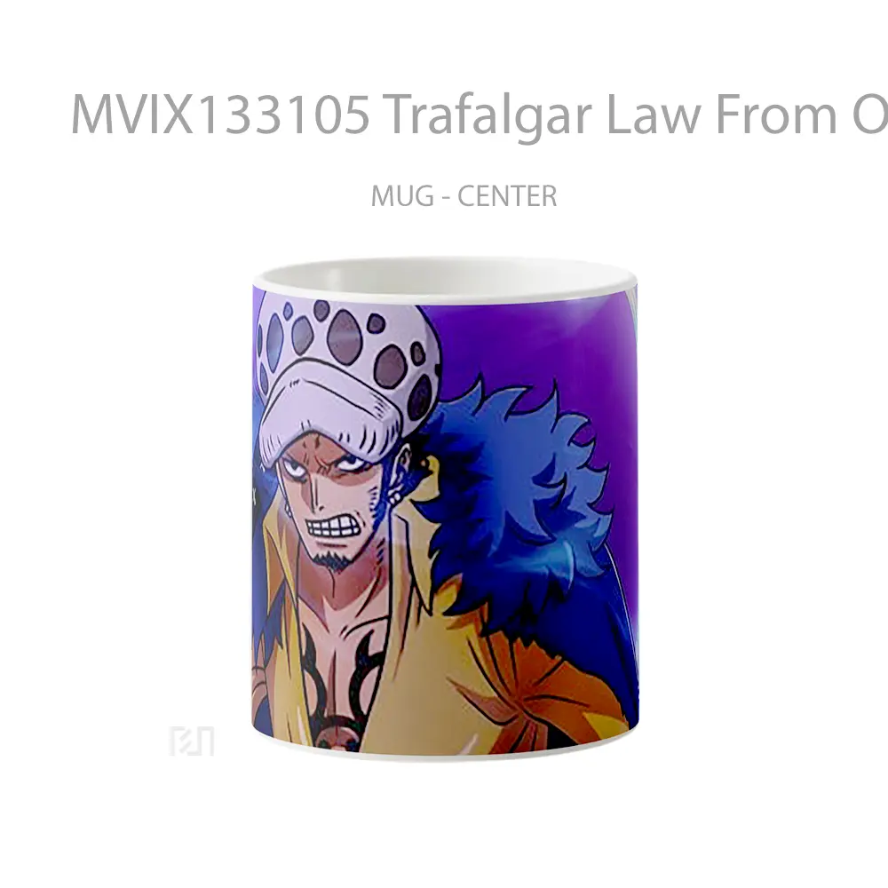 Mug Trafalgar Law From One Piece V2 Cangkir Anime