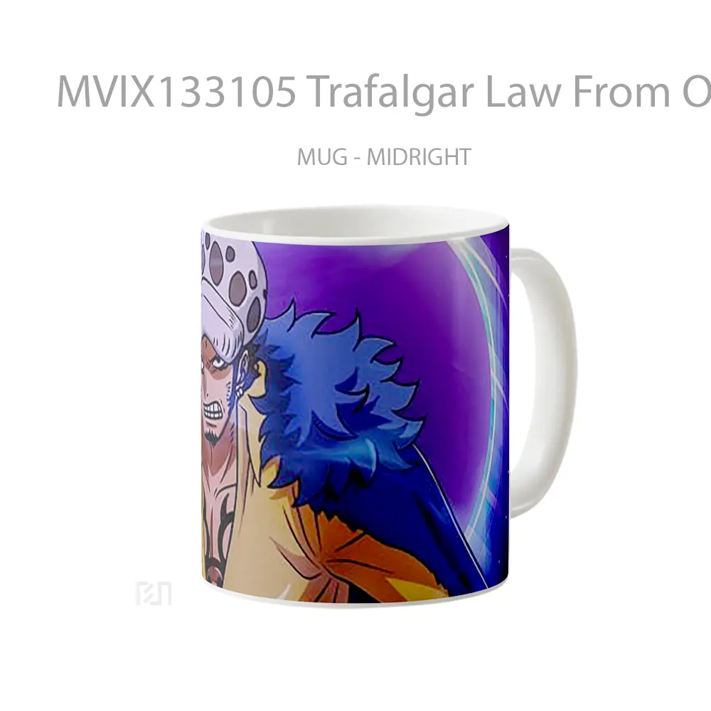 Mug Trafalgar Law From One Piece V2 Cangkir Anime - All-side / Desain