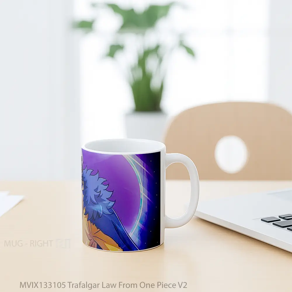 Mug Trafalgar Law From One Piece V2 Cangkir Anime - All-side / Desain