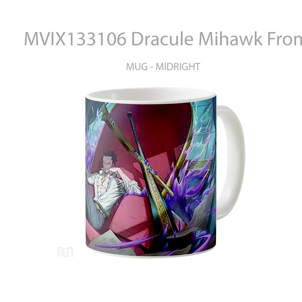 Mug Dracule Mihawk From One Piece Cangkir Anime - All-side / Desain