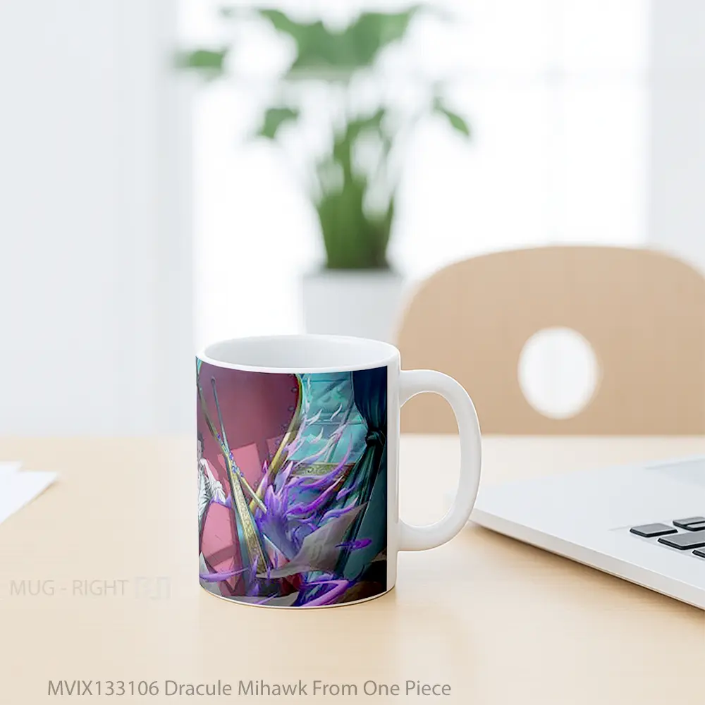 Mug Dracule Mihawk From One Piece Cangkir Anime - All-side / Desain