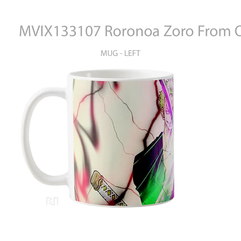 Mug Roronoa Zoro From One Piece V3 Cangkir Anime - All-side / Desain