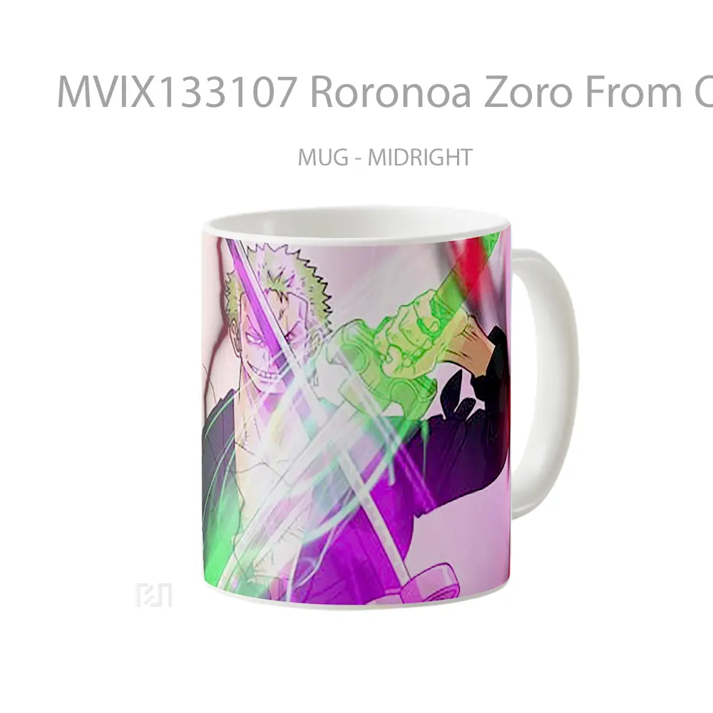 Mug Roronoa Zoro From One Piece V3 Cangkir Anime - All-side / Desain
