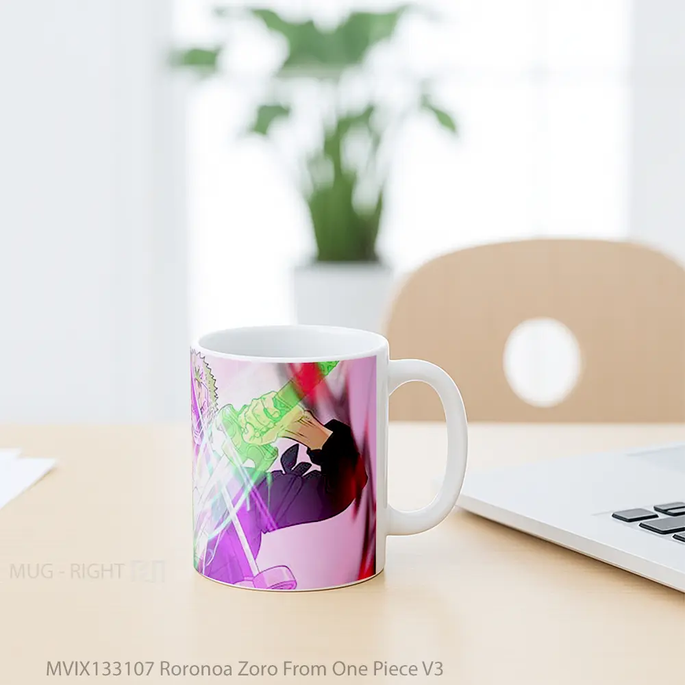 Mug Roronoa Zoro From One Piece V3 Cangkir Anime - All-side / Desain
