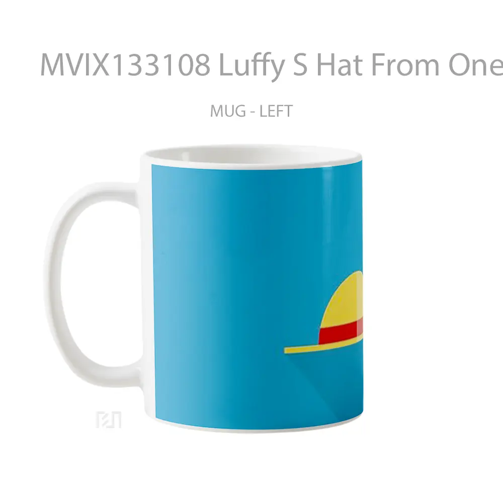 Mug Luffy S Hat From One Piece Cangkir Anime - All-side / Desain