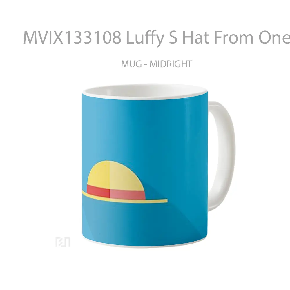 Mug Luffy S Hat From One Piece Cangkir Anime - All-side / Desain